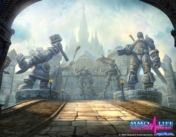 на изображении штаб квартира фракции Штормград в World of Warcraft