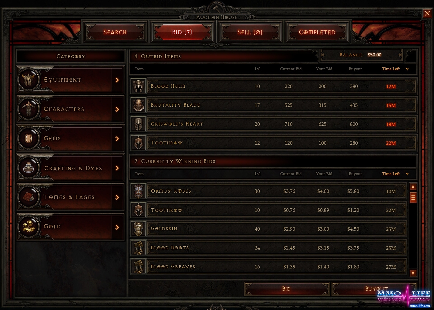 В Diablo 3 изменять аукцион